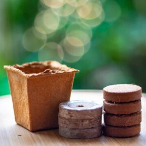 Natural coir coins ideal for healthy seedling growth